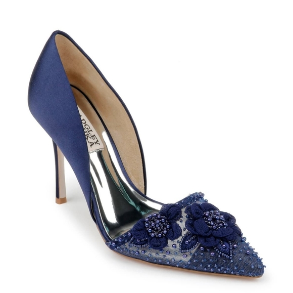 🍒NIB🍒 BADGLEY MISCHKA EMBELLISHED D'ORSAY PUMPS - Picture 5 of 16